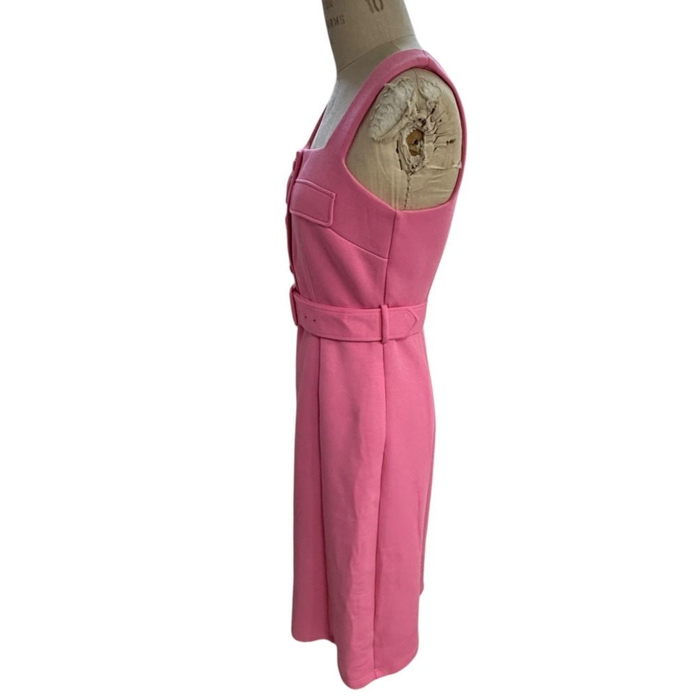 Tuckernuck Atlantic Pacific Pink Square Neck Elle Belted Midi Dress Size M - Picture 9 of 11